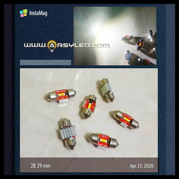 BEST DEAL LAMPU LED KABIN PLAFON 28 - 29 MM CHIPSET 1860 EKSTRIM TERANG MOBIL - PUTIH 