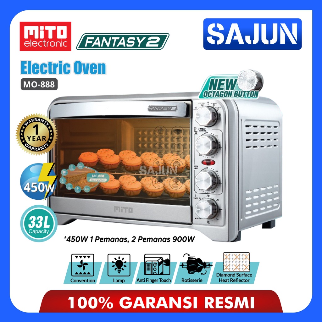 Mito MO-888 Electric Oven Fantasy 2 - Oven Listrik 33 Liter MO888