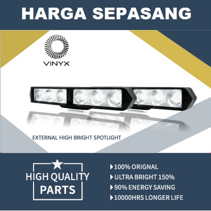 Lampu Tembak Sorot DRL LED Bar Cree 6 Titik Mata CWL Mobil Motor 18W 18 Watt 18Watt VINYX B6 Offroad