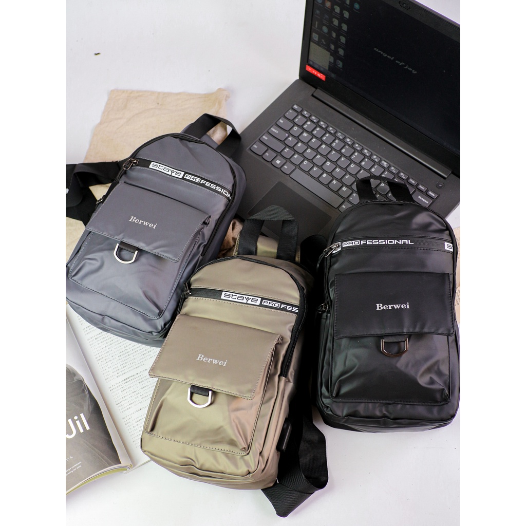 [Waterproof] Tas Sling Bag/ Ransel Mini/ Selempang Pria Anti Air - 389