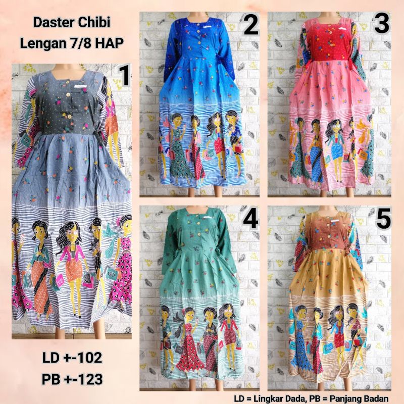 DASTER CHIBI LENGAN 7/8 BUSUI FRIENDLY BU TEJO KMKM + KMCT