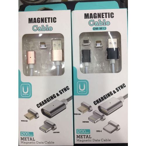 Kabel Casan Otomatis Magnetic Automatic Charger Charging Cable Metal Colours Micro Lightning