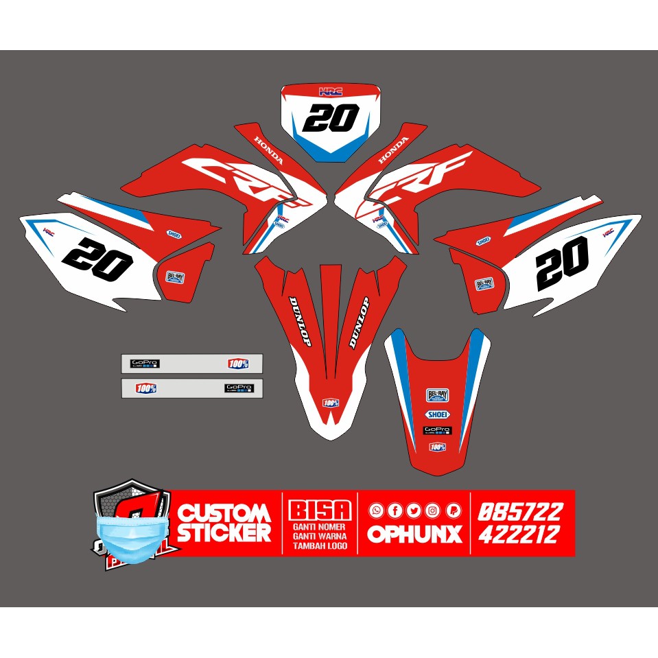 CRF STIKERCUSTOM FULL BODY DECAL STICKER STRIPING 2020