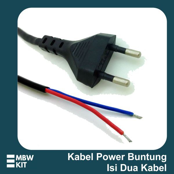 Kabel AC Power Buntung isi 2 SNI 1.5m