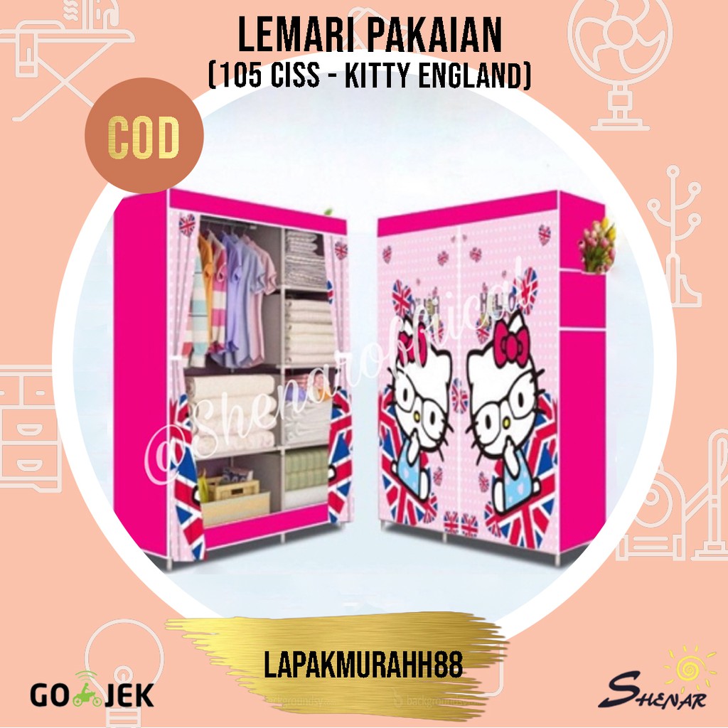 LEMARI PAKAIAN KARAKTER 3D/LEMARI BAJU PORTABLE/LEMARI ANAK SERBAGUNA 105 CISS DISNEY, LAPAKMURAHH88