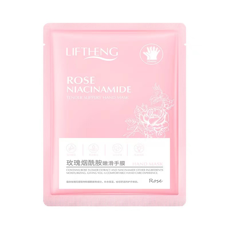 LIFTHENG ROSE NIACINAMIDE TENDER SLIPPERY HAND MASK