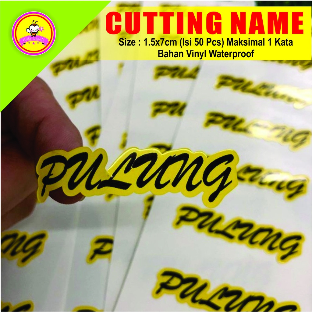 

Stiker CUTTING NAME display 3