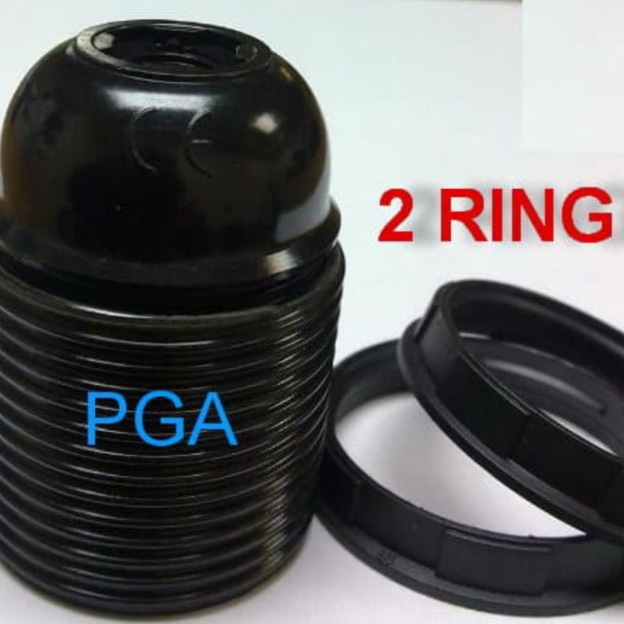 Fitting Jerman German E27 Double Ring / Fiting Lampu Gantung Meja Hias