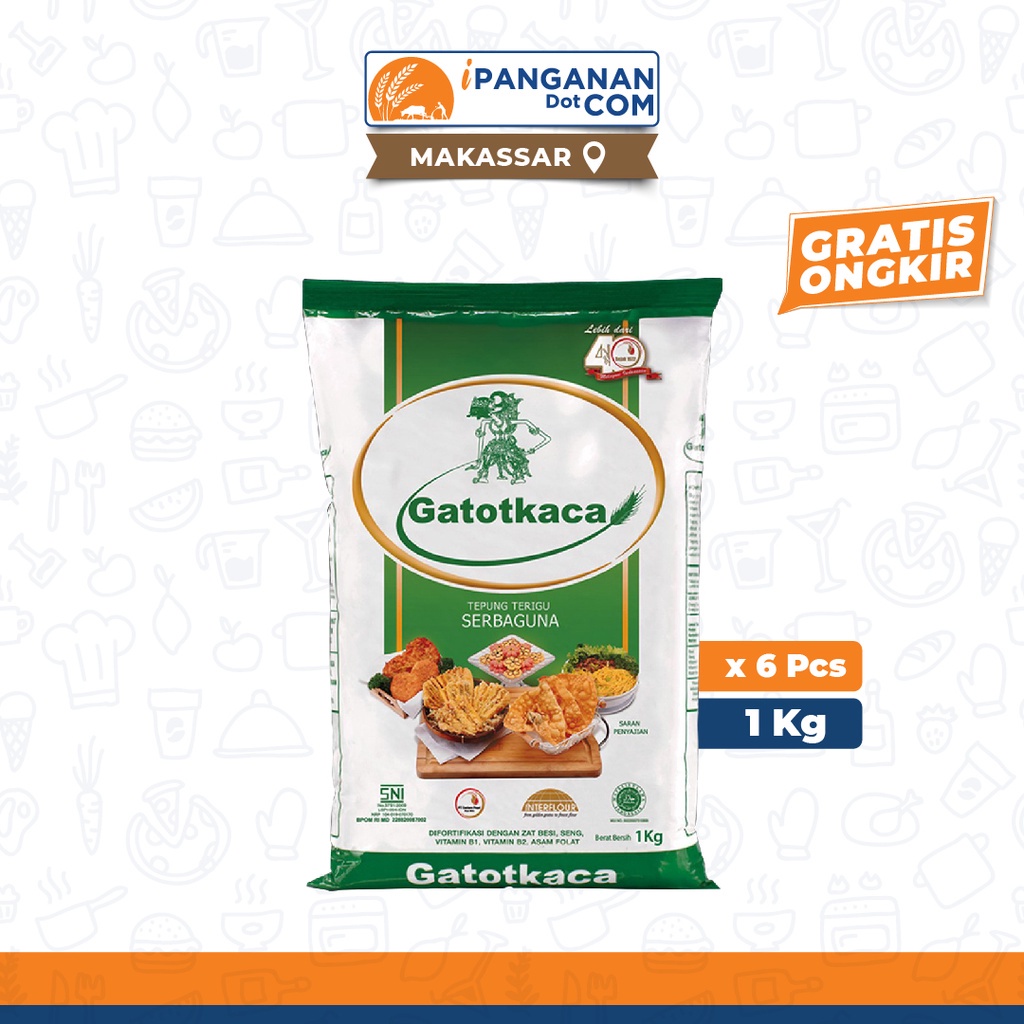 

Tepung Terigu Gatotkaca 1 Kg x 6 Pack - MKS