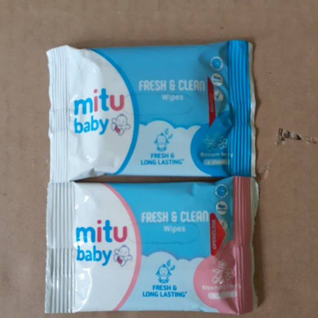 MITU BABY TISU BASAH (WET TISSUE) 1 PAK ISI 4 SHEETS (PAK KECIL)