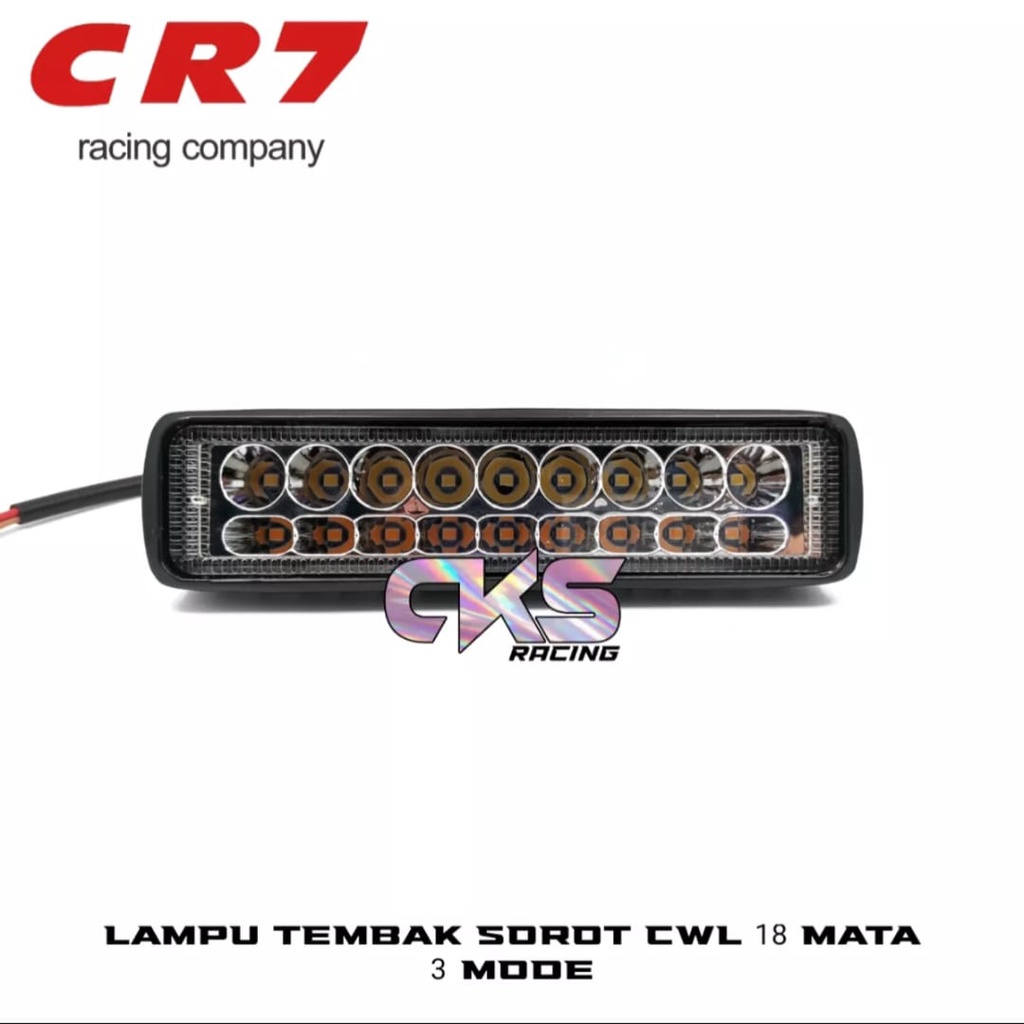 Lampu Tembak Sorot 9 LED CWL Warm White LED 18 Mata 3 Warna Putih bisa COD lamp tembak