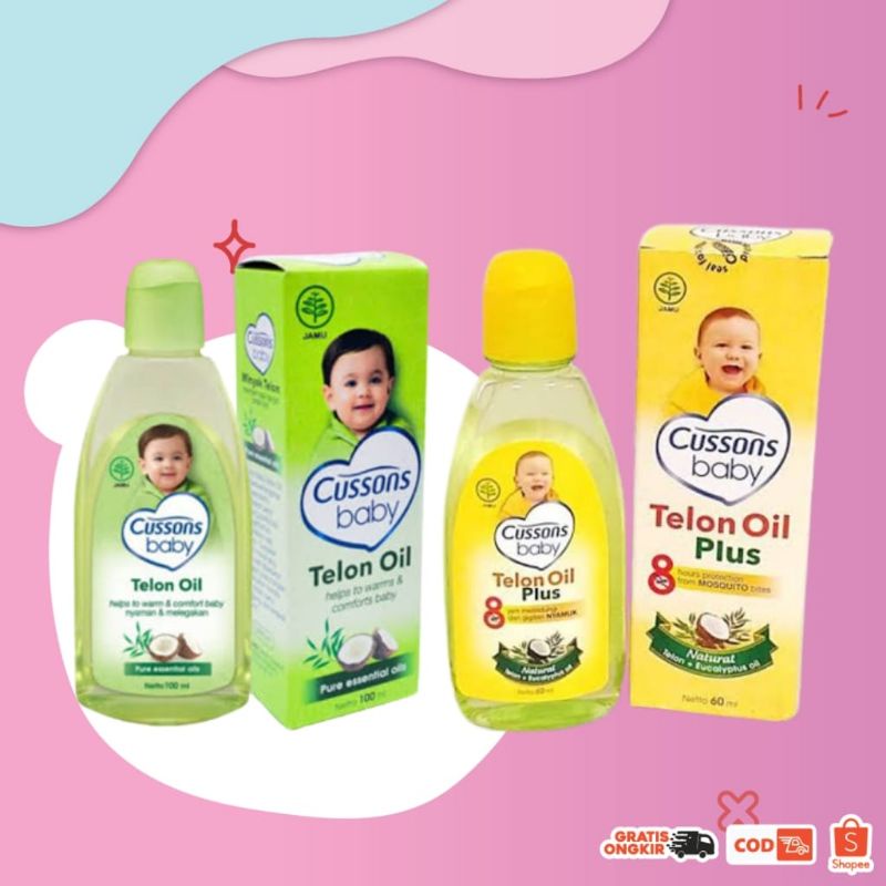 Cussons Baby Telon Oil 60ml dan Baby Telon Oil Plus 60ml