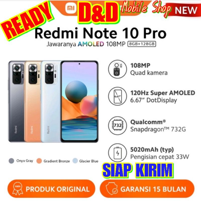 NEW XIAOMI REDMI NOTE 10 PRO GARANSI RESMI 15 BULAN