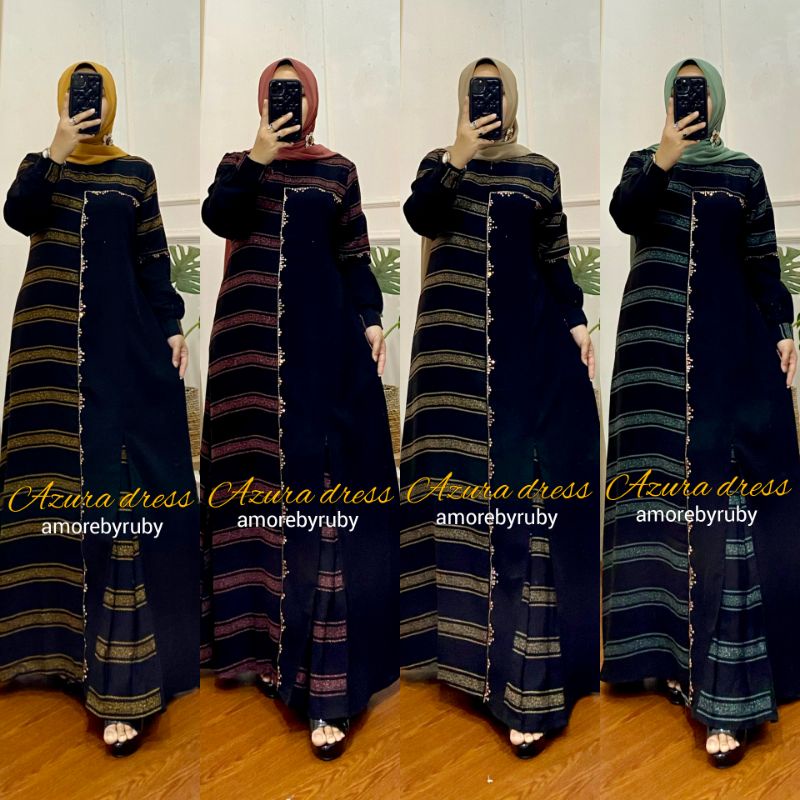 AZURA DRESS AMORE BY RUBY ORI GAMIS TERBARU DRESS MUSLIM BAJU WANITA