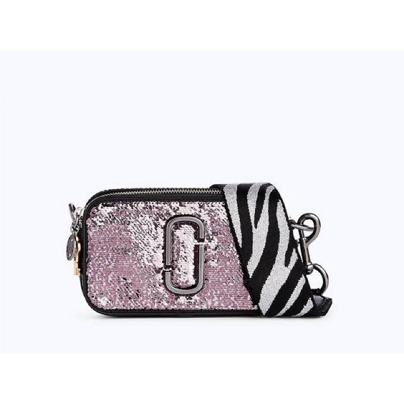 [preloved] MJ Marc Jacobs snapshot gunmetal sequin and zebra