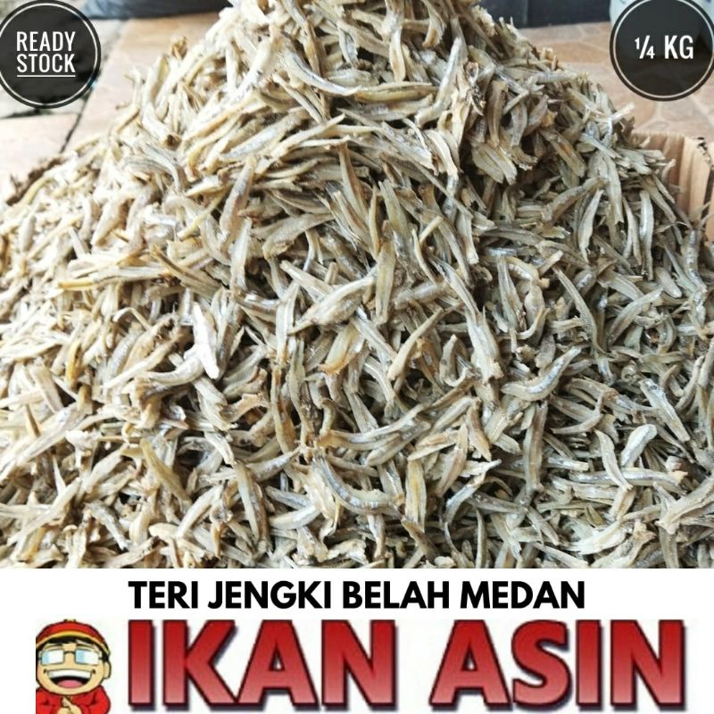 

Ikan Asin TERI JENGKI / KACANG BELAH MEDAN 250 gr cap TOKE BAGAN SIAPI API