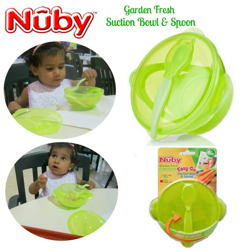 Mangkok Makan Bayi Anak Anti Tumpah Nuby Gf Suction Bowl 111613 - Mpasi Peralatan Makan Bayi