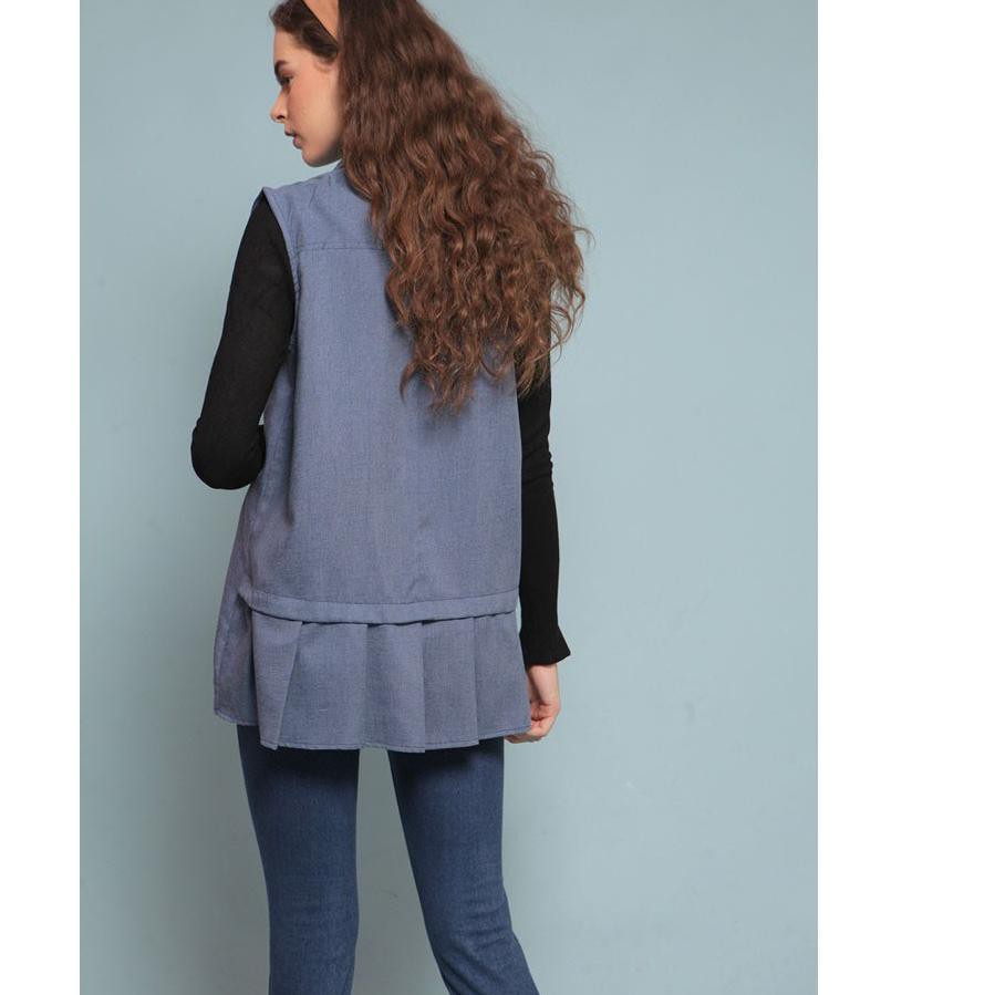 HNJ♜ Pakaian Wanita Gilly Vest Dusk Blue Merche Serbuuu