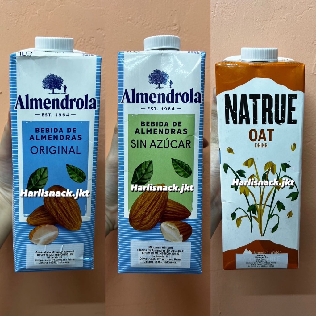 

ALMENDROLA ORIGINAL / UNSWEETENED ALMOND MILK / NATRUE OAT MILK SUSU