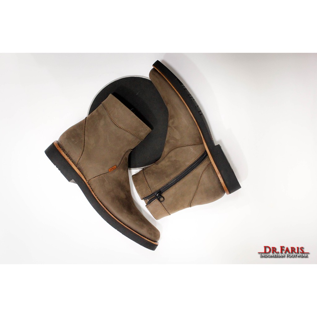 SEPATU BOOTS PRIA DR FARIS CHELSEA ZIPPER