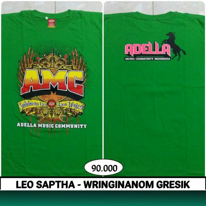 Kaos Adella AMC Hijau Kaos Distro Pria Original Premium
