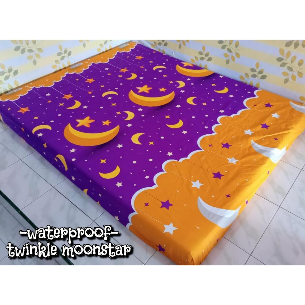 Sprei Waterproof Motif Ukuran 120 160 180 200 / Sprei Anti Ompol-TWINKLE MOONSTAR