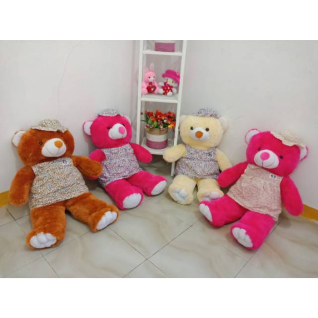 BONEKA TEDY BEAR TOPI BAJU BONEKA TEDY BEAR BERDASTER BONEKA TEDY BEAR BESAR BONEKA TEDY BEAR JUMBO
