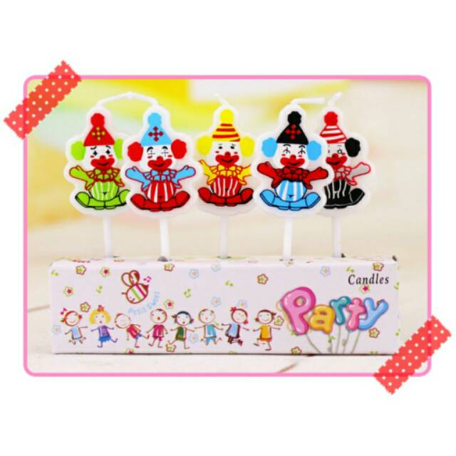 Lilin unik lucu ulang tahun pesta party karakter badut