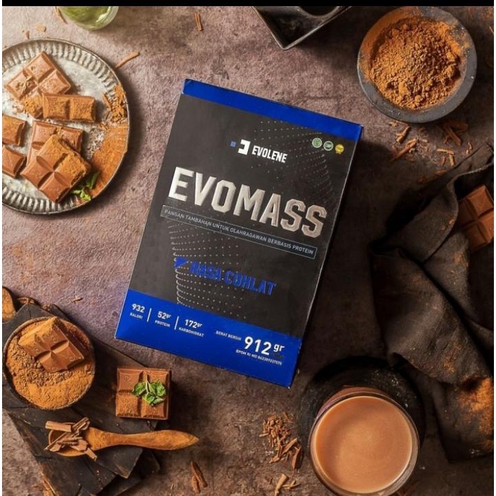 [BEST SELLER] EvoMass Evolene Rasa Coklat-EVOMASS BPOM HALAL-Evomass Original-EVOMASS ASLI-Evo Mass 