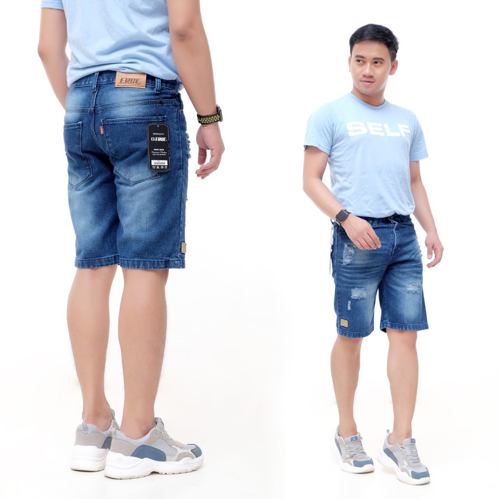 celana jeans riped pria jeans sobek pria celana pendek jeans