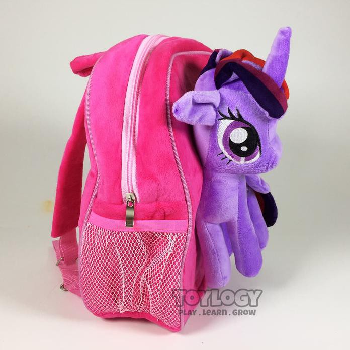 TAS RANSEL SEKOLAH ANAK TK KUDA PONY BONEKA TIMBUL KARAKTER UNGU