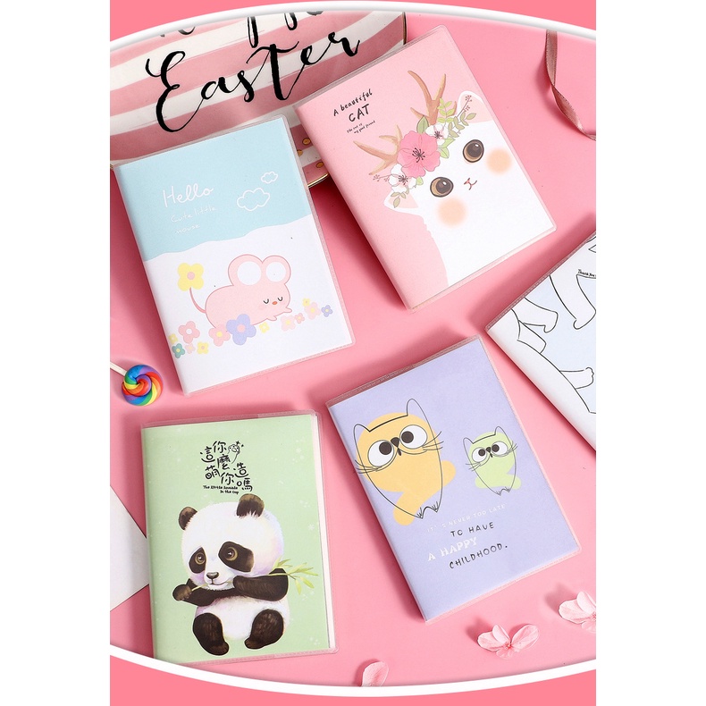 Buku Kecil Mini Book Anak Anak Lucu Soft Cover Notes Bergaris A7 Catatan Harian Sekolah Memo Pad Note Book Untuk Siswa Unik Animasi Bear Kitty Cute Girl Astronaut