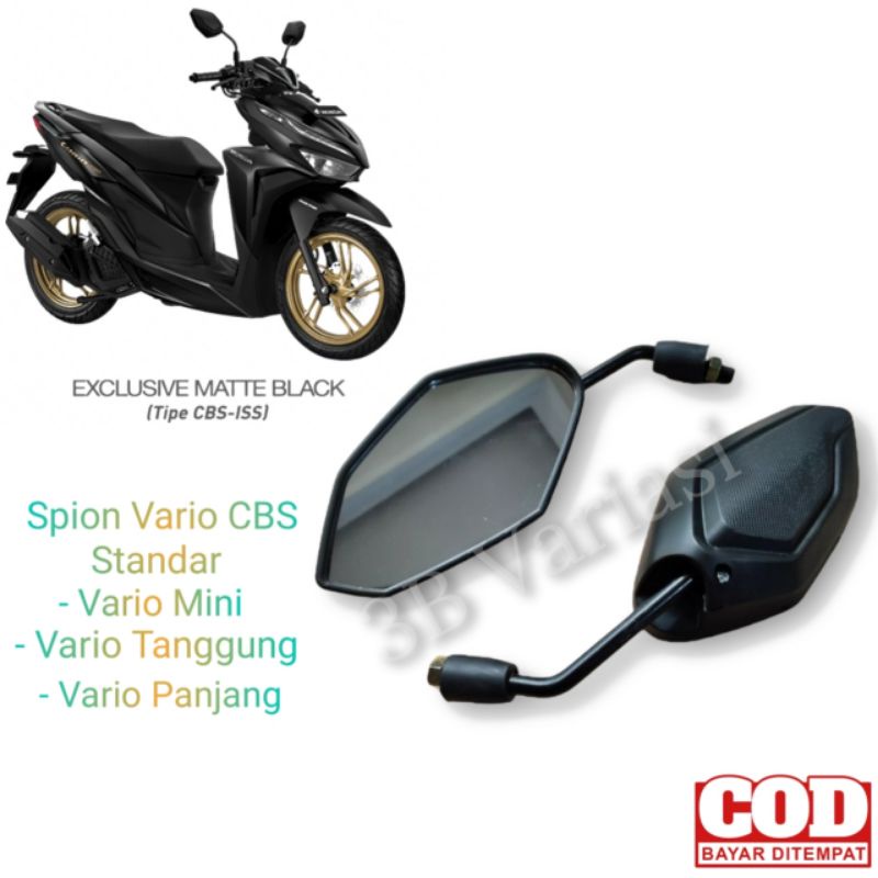 Kaca Spion Motor Honda Vario 125 Vario 150 Cbs Beat Fi Tangkai Standar Dan Mini Original