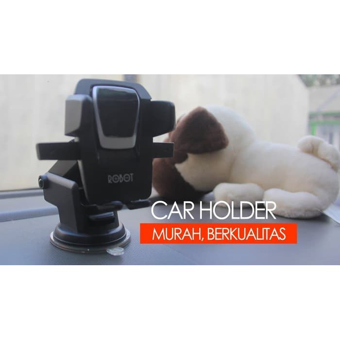 Car Holder HP Mobil ROBOT RT-CH03 360 Rotatable Car Dashboard Kaca ORIGINAL