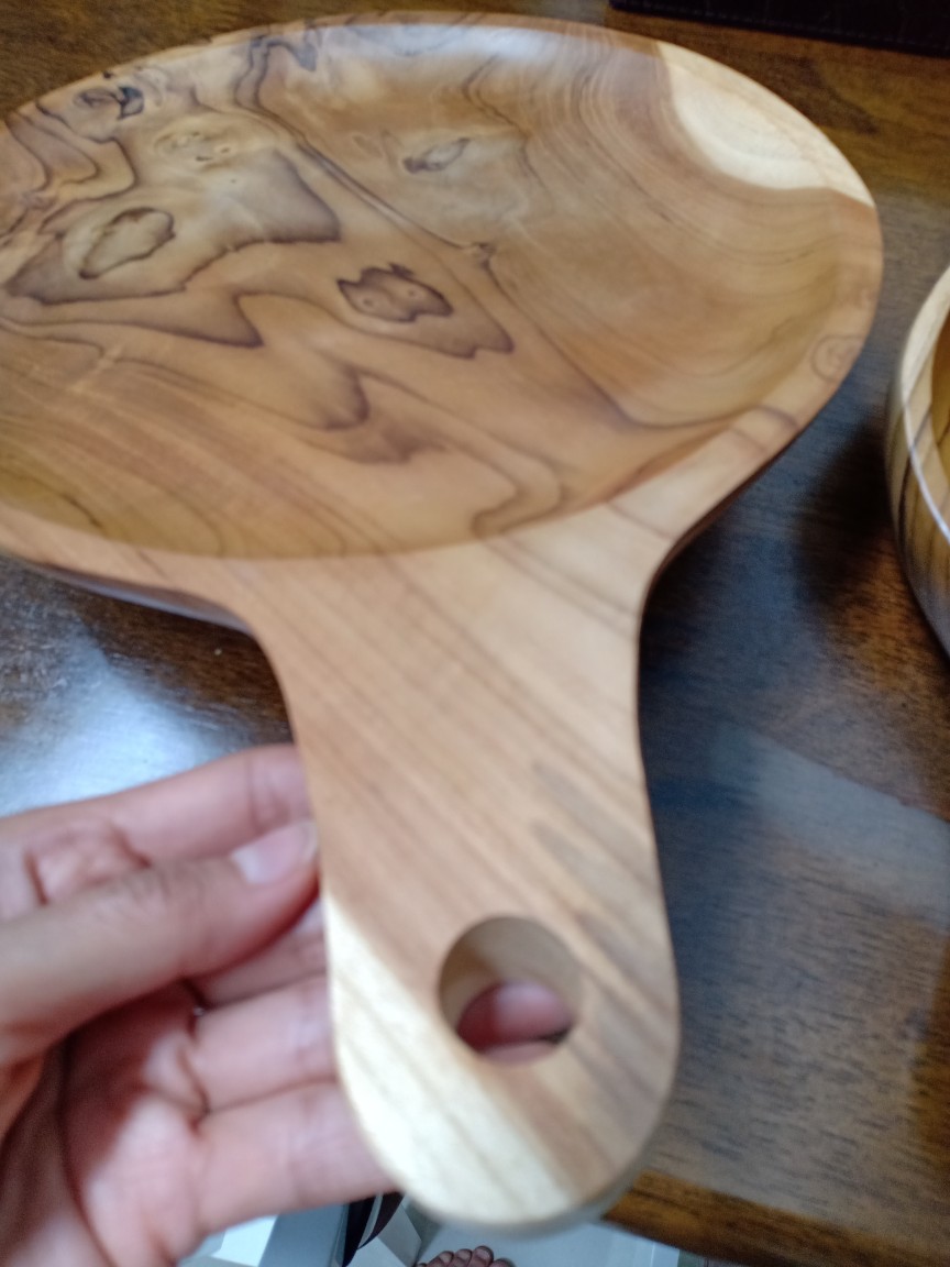 Nampan Pizza Bundar Dari Kayu Jati