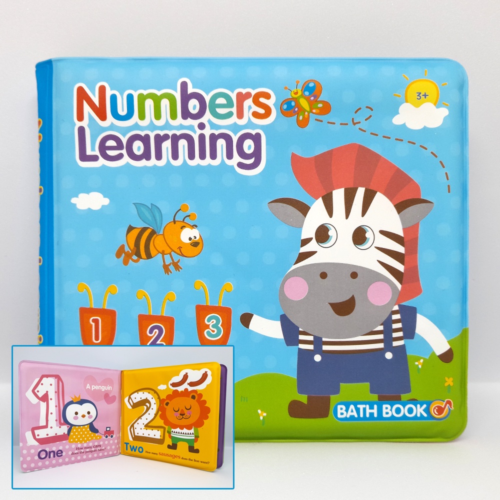 Mainan Buku Mandi Anak BATH BOOK - BUKU ANAK WATERPROOF - Buku Belajar Number Learning Sea World anti air empuk