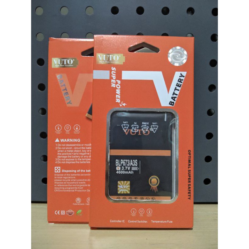 Baterai OPPO BLP-673 /A3S Double Power. Baterai Double Power VUTO.