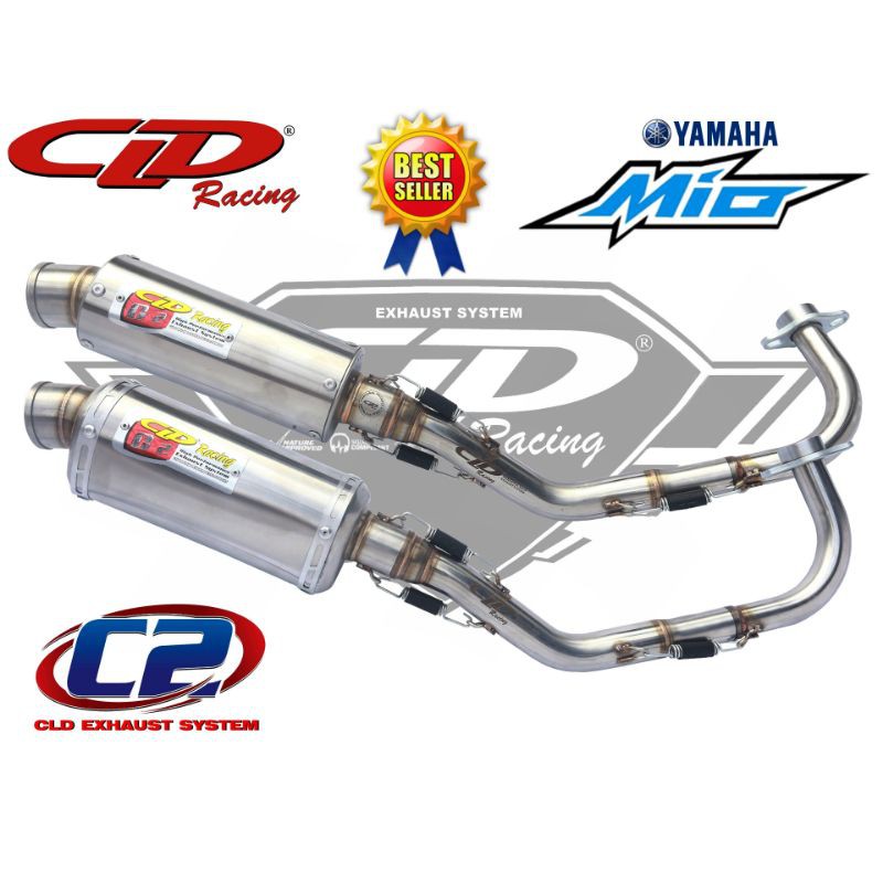 Knalpot CLD Racing MIO Nouvo Type C2 Oval Road Rice ORIGINAL