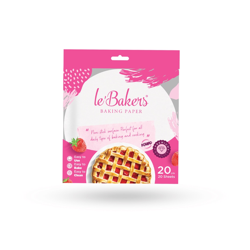 Le Bakers Kertas Loyang Bulat 20cm 20pc Lebakers Baking Paper