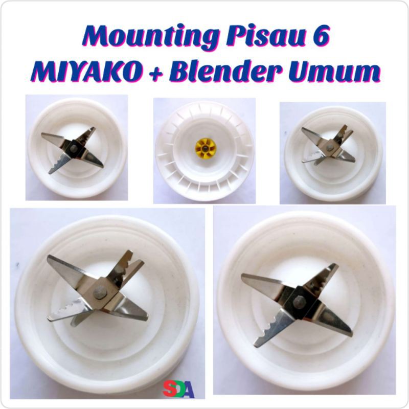 Miyako Mounting Pisau Blender Umum 6 Pisau