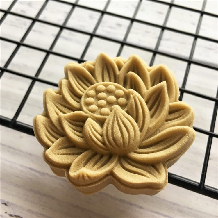 (1pc) cetakan kue bulan 2020 (50gr) mooncake press mold PREMIUM - LOTUS A