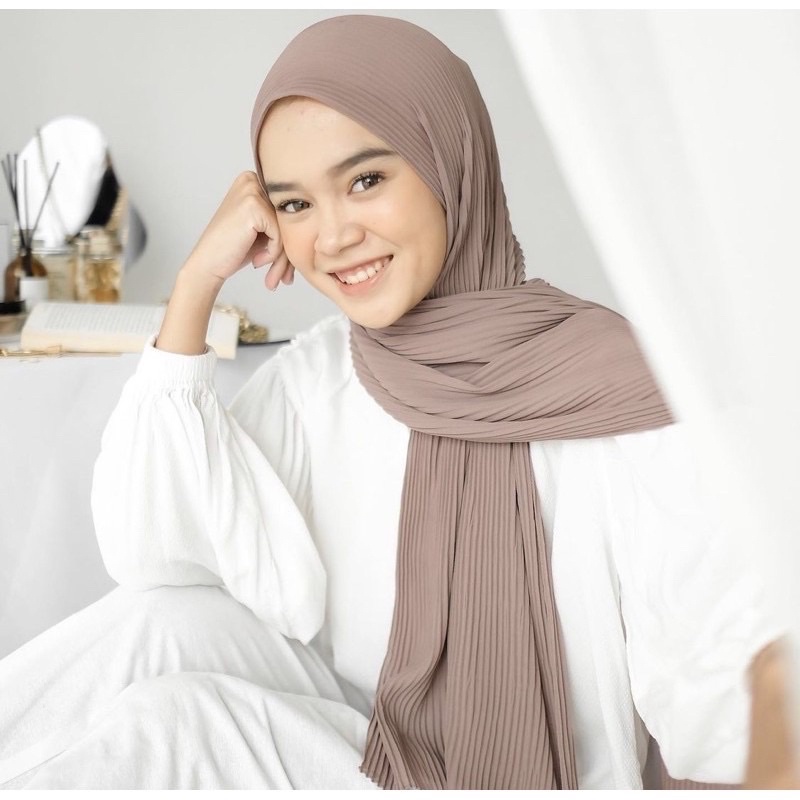 [Tanpa Garis Tengah] Plisket Ceruty Full Pleated Full Ceruty Premium 180x80cm-2