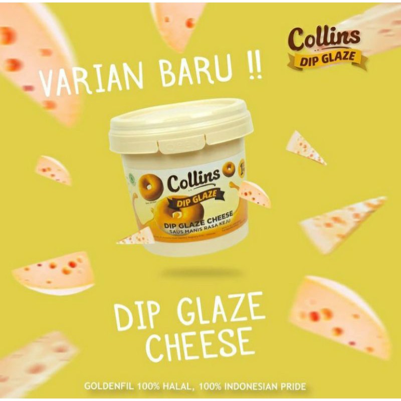 BARU! COLLINS CHEESE GLAZE / TOPPING SAUS KEJU DONAT ROTI KUE / KRIM SAOS SELAI KEJU MANIS ISI 1 KG