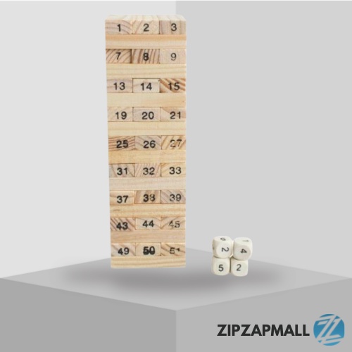 Permainan Uno Stako Kayu 54 Balok dengan 4 Dadu / Uno Balok Stacko Balok Kayu Kotak Spin Balok Jumbo Classic / Mainan Anak Edukasi / Game Uno Laki-Laki Perempuan Melatih Otorik import / Mainan Jengka Uno Balok kayu / Game Puzzle Angka Murah original