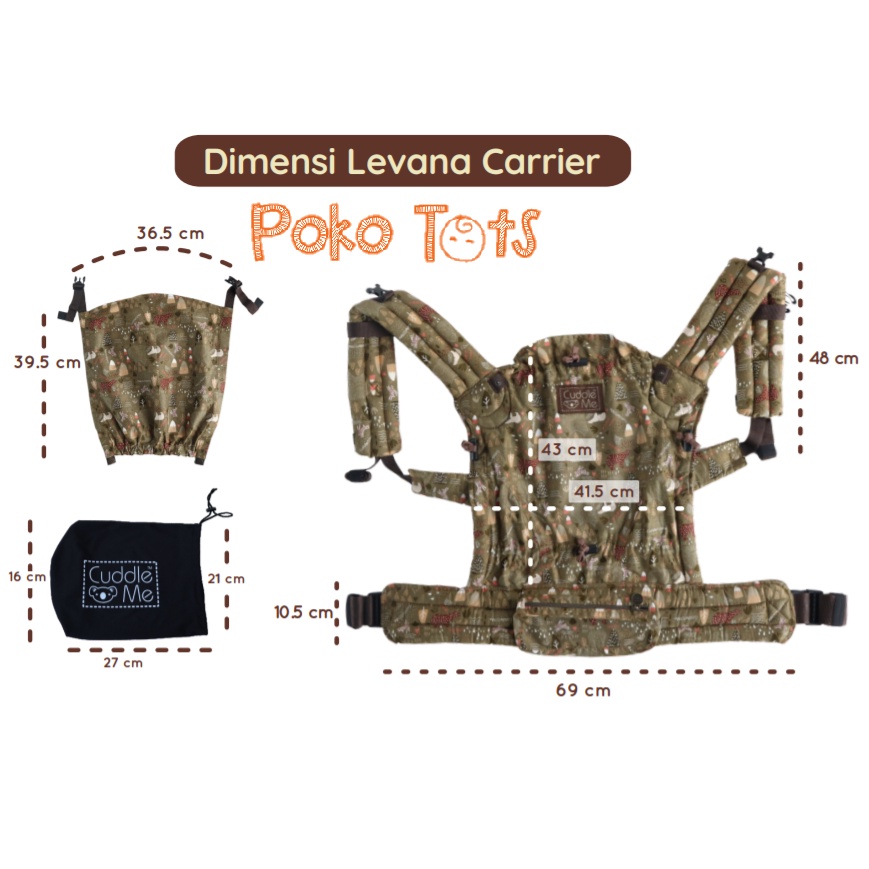 [NEW] Cuddle Me LEVANA Carrier SSC Baby LevanaCarrier M Shape CuddleMe Meitai Wrap Gendongan Ransel WHS