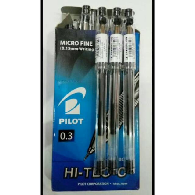 

Satuan Pulpen Hitec Pilot 0,3 mm Hitam/Biru Hi-Tec-C Micro Fine Harga / Pcs
