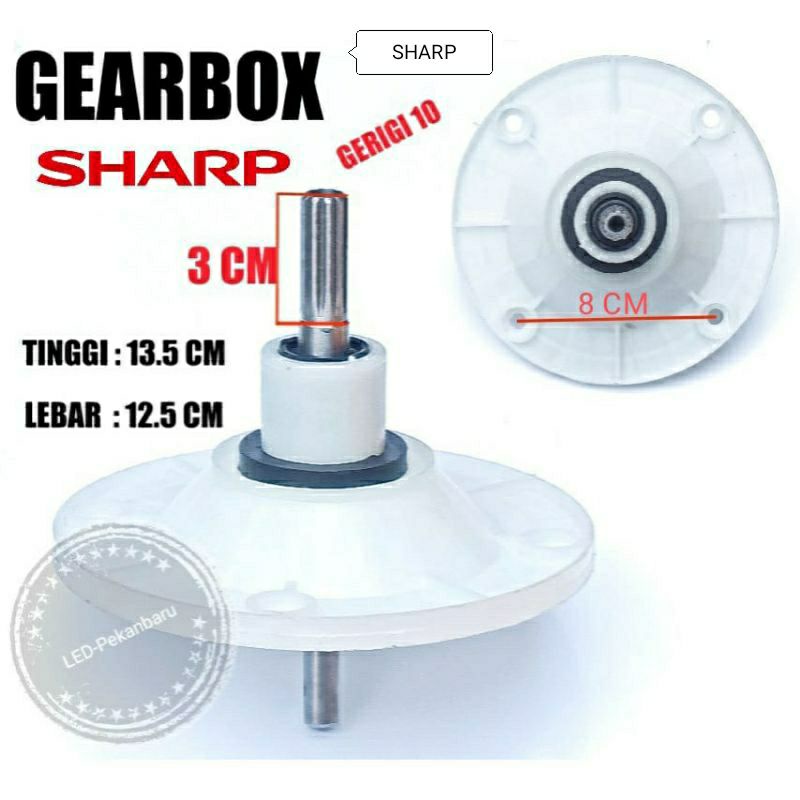 GIRBOX  Gearbox Mesin Cuci  ,  Gearbox  SHARP , Gearbox Gigi  10z +puly , Gearbok Sharp Gigi 10z Tanpa Puly