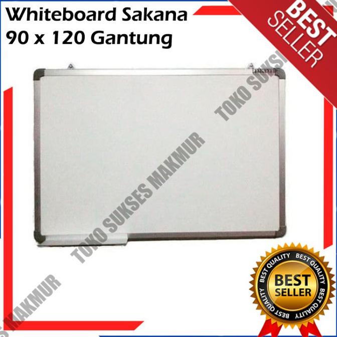 

Whiteboard SAKANA 90 x 120cm Papan Tulis / Whiteboard gantung