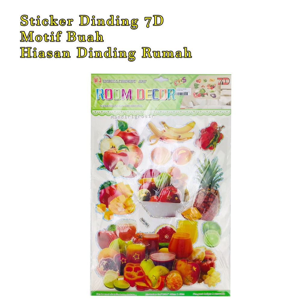 Sticker * Sticker Dinding 7D *Room Decor *Hiasan dinding Rumah *Sticker Buah