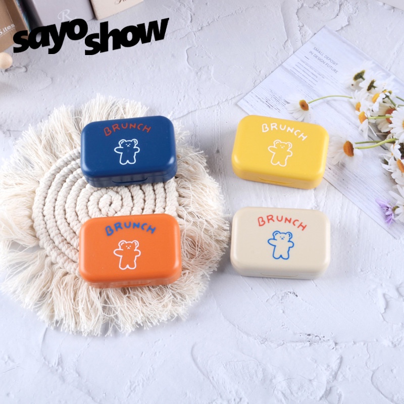 SAYOSHOW - Softlens CaseIns Simple Bear Softlens Case / Tempat Softlens